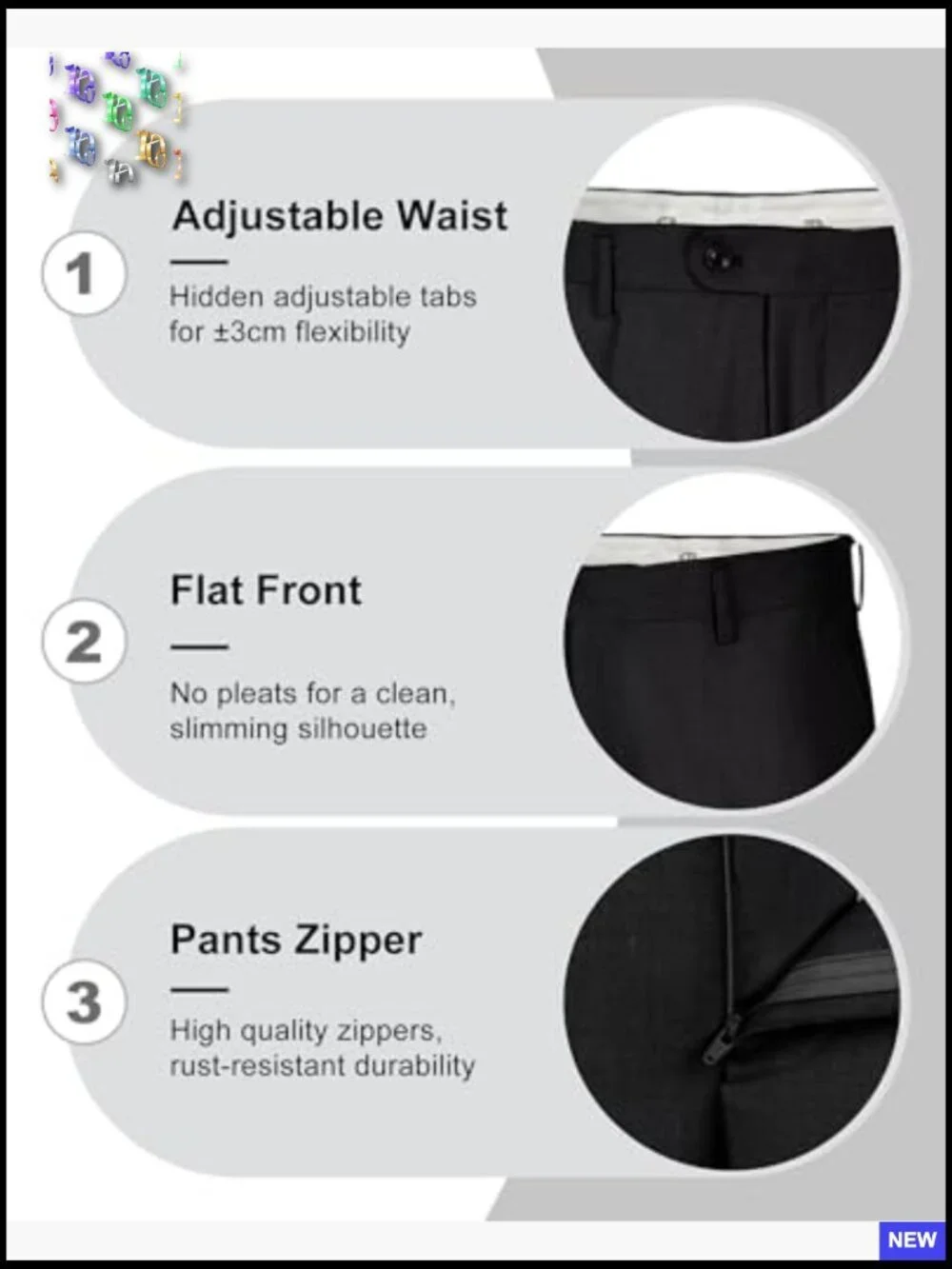 Slim Fit Suit Vest Pants Set Modern Formal Casual Business Wear Adjustable